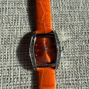 Orange and Silver Women's Watch
